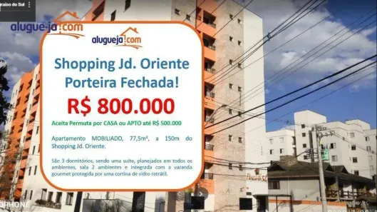 Apartamento com 3 Quartos à venda, 75m² no Jardim Oriente, São José dos Campos