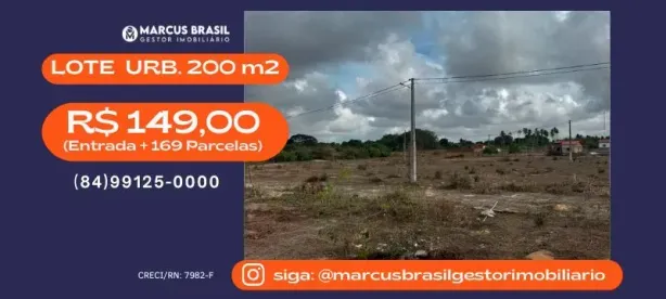 Lote/Terreno à venda, 200m² no Zona Rural, Ceará-Mirim