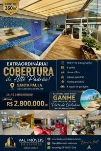 Cobertura com 3 Quartos à venda, 360m² no Santa Paula, São Caetano do Sul