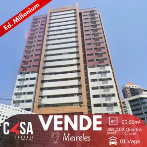 Apartamento com 3 Quartos à venda, 60m² no Meireles, Fortaleza