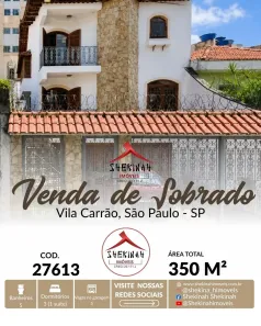 Sobrado com 4 Quartos à venda, 300m² no Vila Fernandes, São Paulo