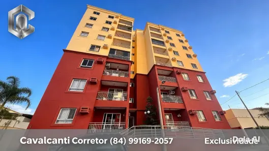 Apartamento com 2 Quartos para alugar, 56m² no Ponta Negra, Natal