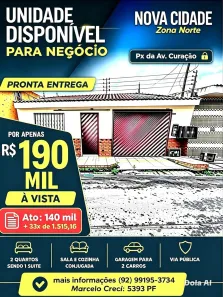 Casa com 2 Quartos à venda, 110m² no Nova Cidade, Manaus