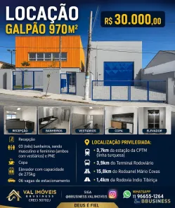 Galpão/Depósito/Armazém para alugar, 970m² no Suíssa, Ribeirão Pires