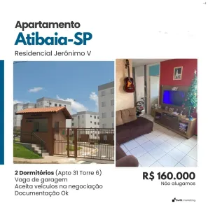 Apartamento com 2 Quartos à venda, 45m² no Bairro das Brotas, Atibaia