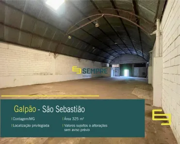 Galpão/Depósito/Armazém para alugar, 325m² no São Sebastião, Contagem