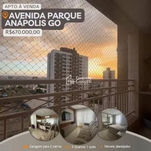 Apartamento com 3 Quartos à venda, 89m² no Maracananzinho, Anápolis