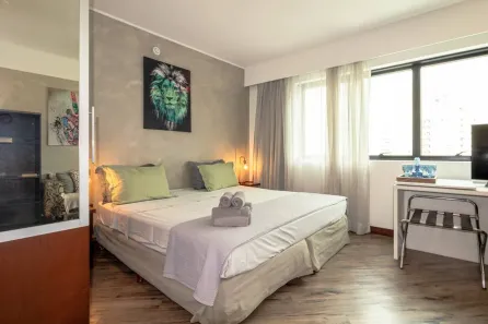 Flat com 1 Quarto para alugar, 27m² no Indianópolis, São Paulo