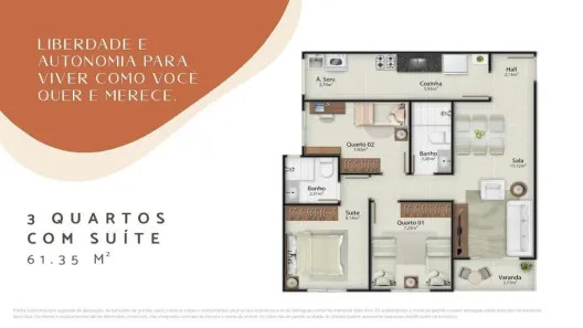 Apartamento com 3 Quartos à venda, 61m² no Santa Paula I, Vila Velha
