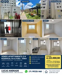 Apartamento com 2 Quartos à venda, 40m² no Granjas Rurais Presidente Vargas, Salvador