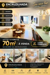 Apartamento com 3 Quartos à venda, 70m² no Encruzilhada, Recife
