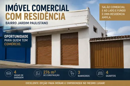 Imóvel Comercial com 4 Quartos para alugar, 276m² no Jardim Paulistano, Ribeirão Preto