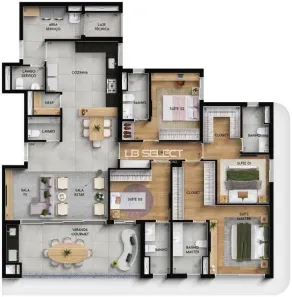 Apartamento com 3 Quartos à venda, 170m² no Jardim Karaíba, Uberlândia
