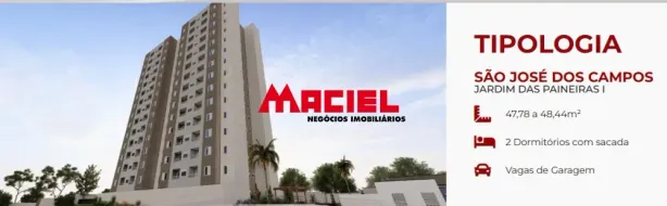 Apartamento com 2 Quartos à venda, 48m² no Jardim das Paineiras I, São José dos Campos