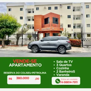 Apartamento com 3 Quartos à venda, 75m² no Centro, Petrolina