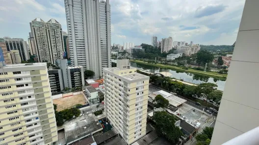 Apartamento com 1 Quarto para alugar, 52m² no Cidade Monções, São Paulo