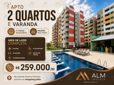 Apartamento com 2 Quartos à venda, 48m² no Cidade Universitária, Maceió