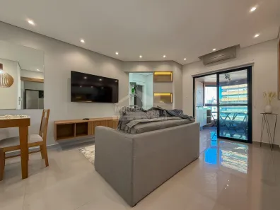 Apartamento com 1 Quarto para alugar, 52m² no Guilhermina, Praia Grande