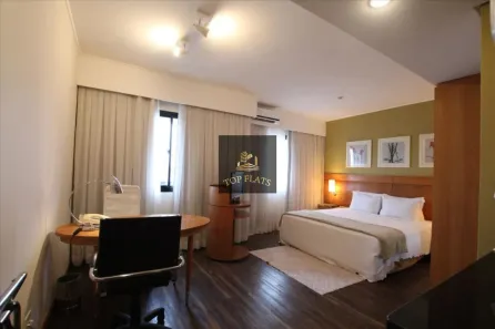Flat com 1 Quarto para alugar, 28m² no Indianópolis, São Paulo