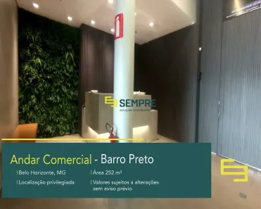 Sala Comercial para alugar, 126m² no Barro Preto, Belo Horizonte
