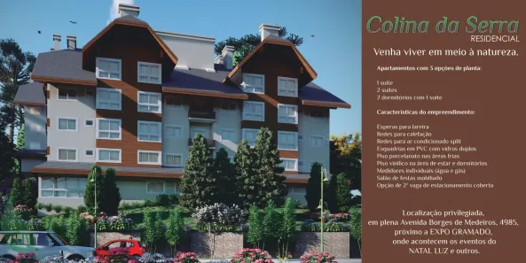 Apartamento com 1 Quarto à venda, 53m² no Floresta, Gramado