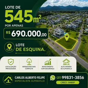 Lote/Terreno à venda, 545m² no Jacuhy, Serra