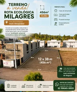 Lote/Terreno à venda, 456m² no , Passo de Camaragibe