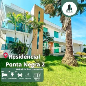 Casa de Condomínio com 4 Quartos à venda, 488m² no Ponta Negra, Manaus