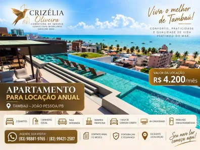 Apartamento com 2 Quartos para alugar, 50m² no Tambaú, João Pessoa