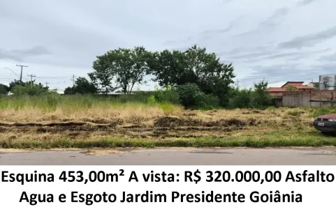 Lote/Terreno à venda, 453m² no Jardim Presidente, Goiânia