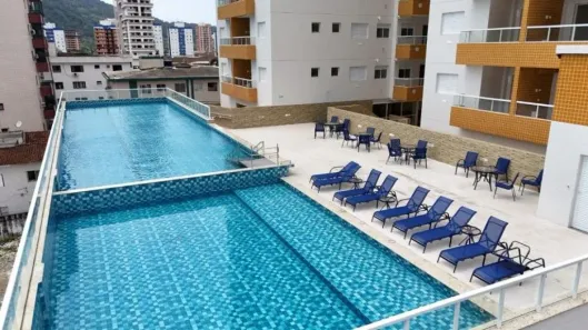 Apartamento com 2 Quartos para alugar, 55m² no Boqueirão, Praia Grande