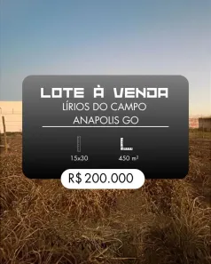 Lote/Terreno à venda, 450m² no Privê Lírios do Campo, Anápolis
