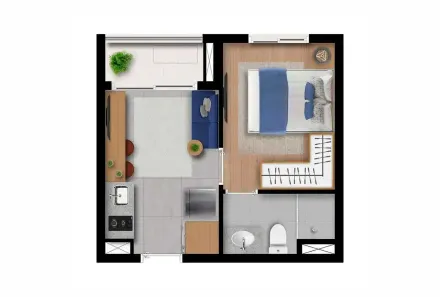 Apartamento com 1 Quarto à venda, 25m² no Pinheiros, São Paulo
