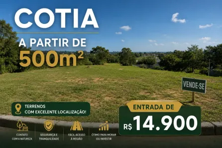 Lote/Terreno à venda, 500m² no das Pedras, Cotia