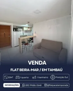 Flat com 1 Quarto à venda, 33m² no Tambaú, João Pessoa