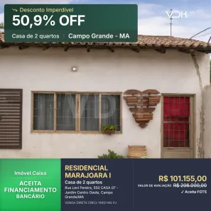 Casa com 2 Quartos à venda, 58m² no Jardim Centro Oeste, Campo Grande