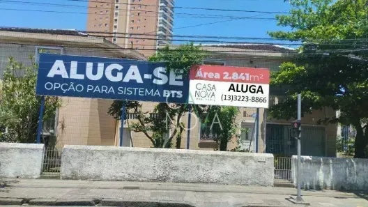 Lote/Terreno para alugar, 2841m² no Gonzaga, Santos