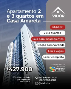 Apartamento com 2 Quartos à venda, 50m² no Casa Amarela, Recife