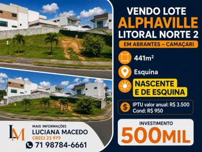 Lote/Terreno à venda, 441m² no Alphaville (Abrantes), Camaçari