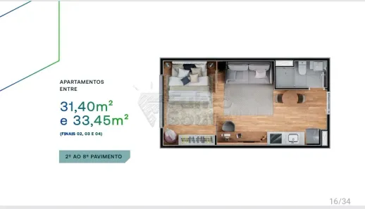 Apartamento com 2 Quartos à venda, 43m² no Centro, Pelotas