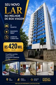Apartamento com 2 Quartos à venda, 48m² no Boa Viagem, Recife