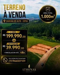Lote/Terreno à venda, 1000m² no Centro (Caucaia do Alto), Cotia