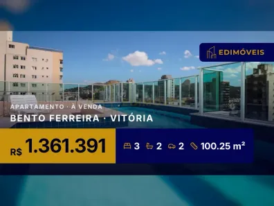 Apartamento com 3 Quartos à venda, 100m² no Bento Ferreira, Vitória