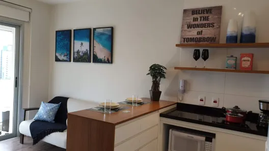 Apartamento com 1 Quarto para alugar, 33m² no Santo Amaro, São Paulo