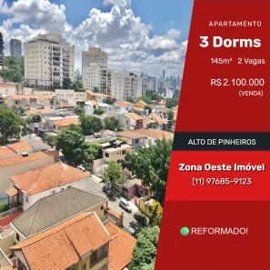 Apartamento com 2 Quartos à venda, 145m² no Alto da Lapa, São Paulo