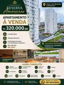 Apartamento com 2 Quartos à venda, 44m² no Vila Palácios, Campinas