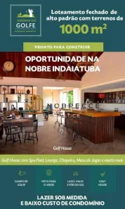 Lote/Terreno à venda, 1000m² no Jardim Indaiatuba Golf, Indaiatuba