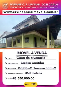 Casa com 6 Quartos à venda, 160m² no Praia do Ervino, São Francisco do Sul