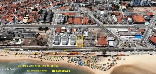Lote/Terreno à venda, 525m² no Praia do Meio, Natal