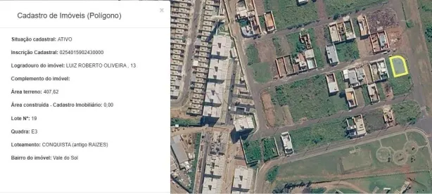Lote/Terreno à venda, 407m² no Vale do Sol, Piracicaba